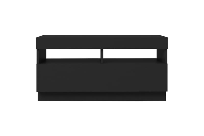 tv-skab med LED-lys 80x35x40 cm sort - Sort - Møbler - TV borde & mediemøbler - TV-borde