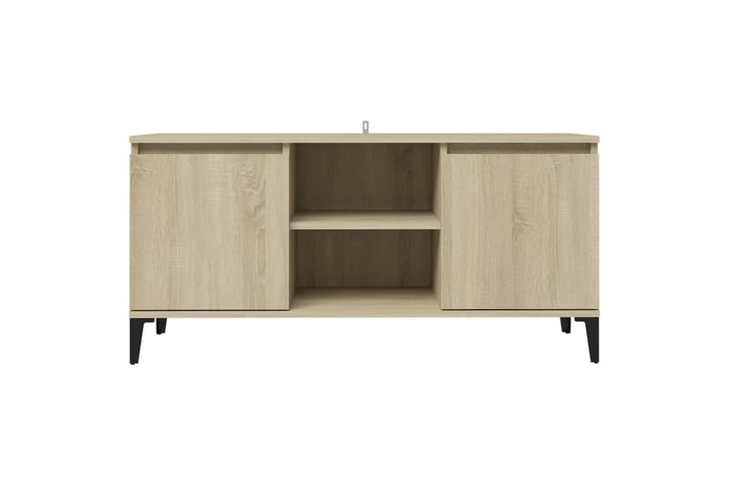 tv-skab med metalben 103,5x35x50 cm sonoma-eg - Brun - Møbler - TV borde & mediemøbler - TV-borde