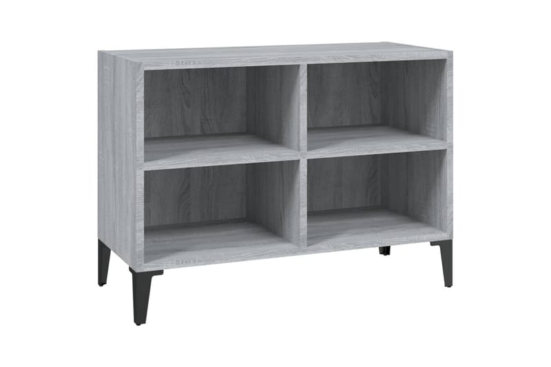 tv-skab med metalben 69,5x30x50 cm grå sonoma-eg - Grå - Møbler - TV borde & mediemøbler - TV-borde