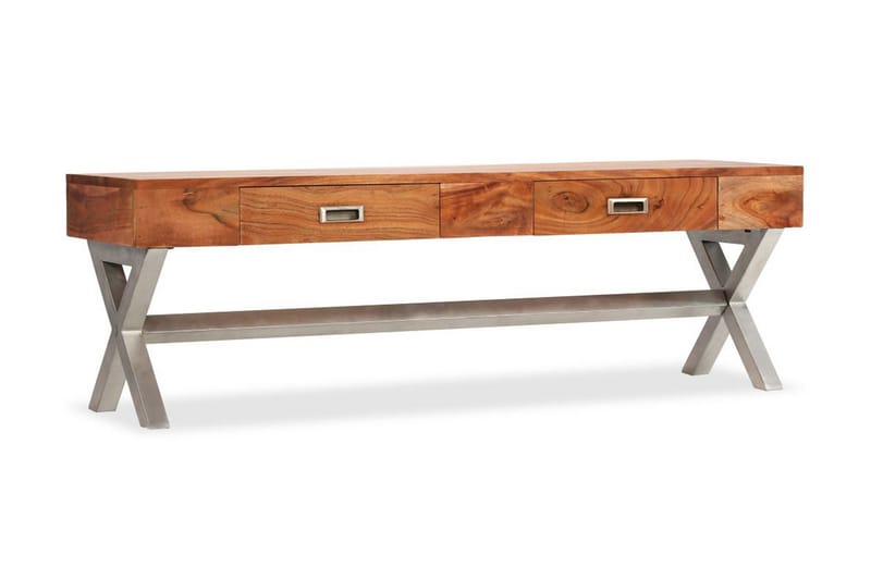 Tv-Skab Med Skuffer Massivt Akacietræ Sheesham-Finish 140 Cm - Brun - Møbler - TV borde & mediemøbler - TV-borde