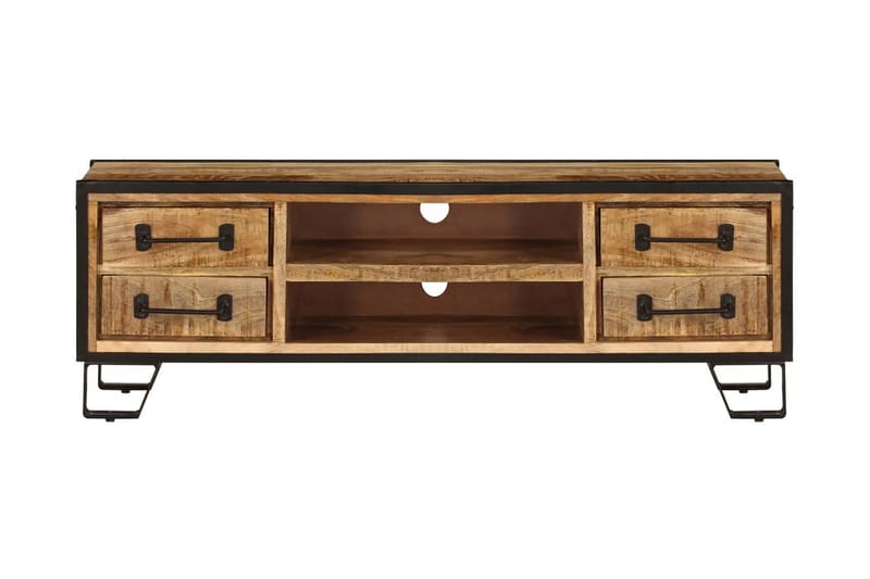 Tv-Skab Med Skuffer Massivt Mangotræ 120 X 30 X 40 Cm - Brun - Møbler - TV borde & mediemøbler - TV-borde