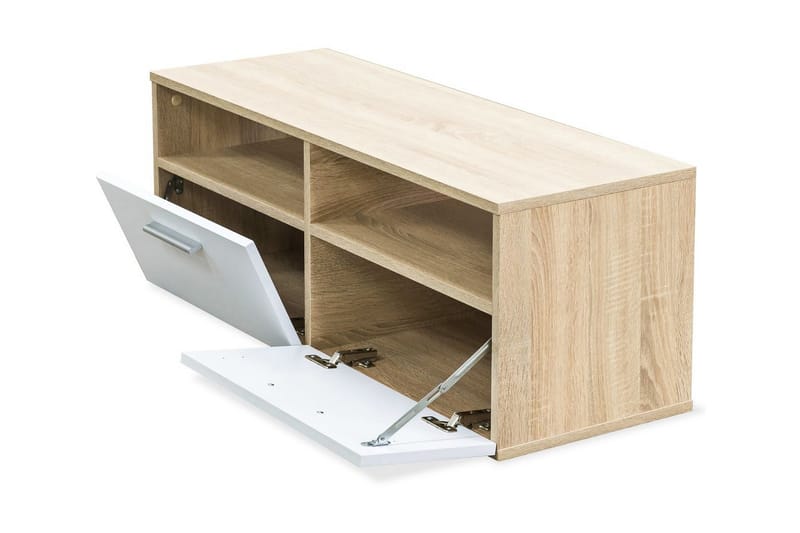Tv-Skab Spånplade 95 X 35 X 36 Cm Egetræ Og Hvid - Brun - Møbler - TV borde & mediemøbler - TV-borde