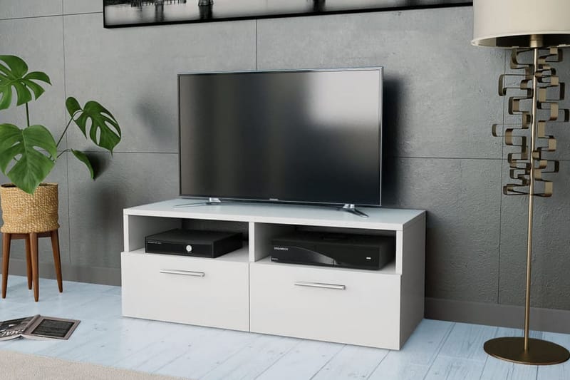 Tv-Skab Spånplade 95 X 35 X 36 Cm Hvid - Hvid - Møbler - TV borde & mediemøbler - TV-borde