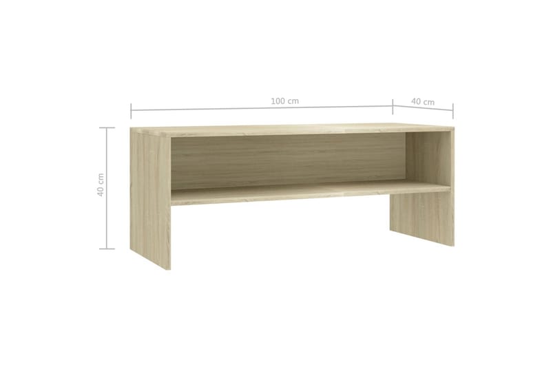 tv-skabe 100 x 40 x 40 cm spånplade sonoma-egetræsfarve - Møbler - TV borde & mediemøbler - TV-borde