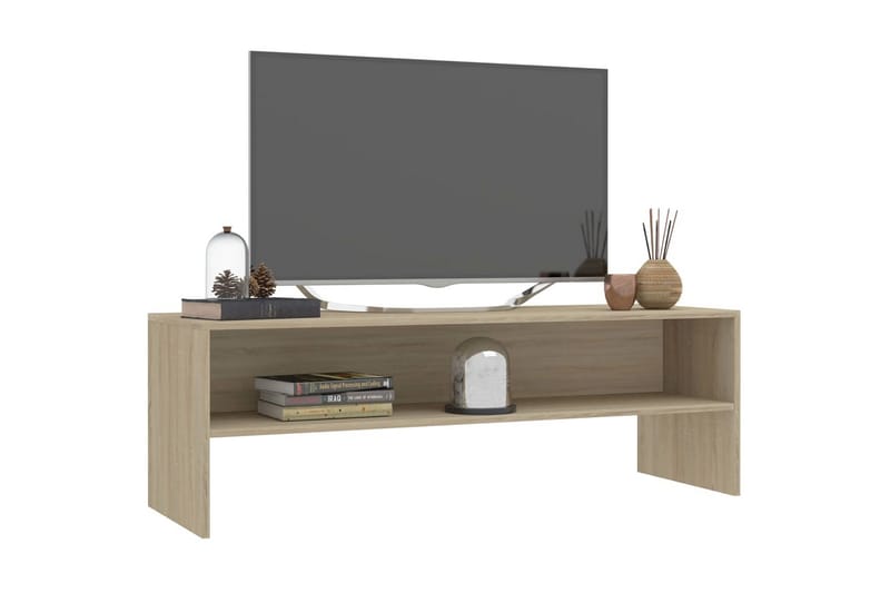 Tv-Skabe 120 X 40 X 40 Cm Spånplade Sonoma-Egetræsfarve - Brun - TV-borde