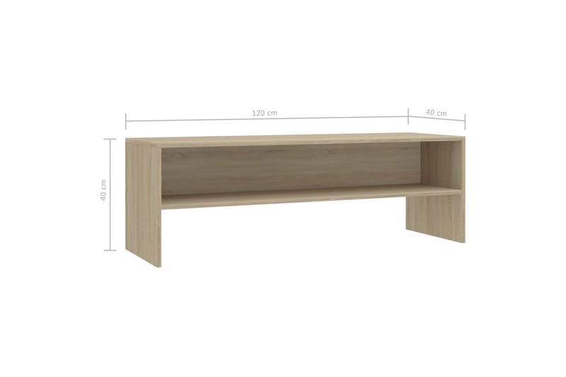 Tv-Skabe 120 X 40 X 40 Cm Spånplade Sonoma-Egetræsfarve - Brun - Møbler - TV borde & mediemøbler - TV-borde
