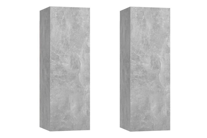 tv-skabe 2 stk. 30,5x30x90 cm spånplade betongrå - Grå - Møbler - TV borde & mediemøbler - TV-borde