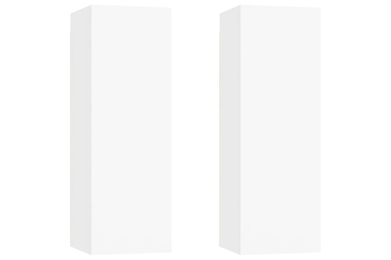tv-skabe 2 stk. 30,5x30x90 cm spånplade hvid - Hvid - Møbler - TV borde & mediemøbler - TV-borde