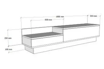 Tv-stativ 160 cm Eg/ Hvid - Møbler - TV borde & mediemøbler - TV-borde