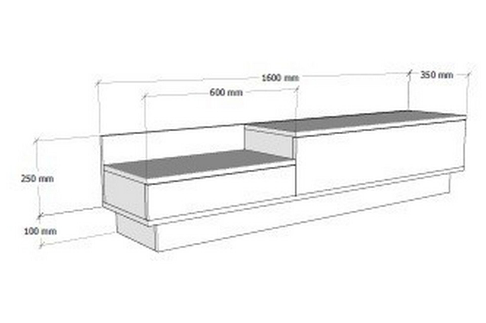 Tv-stativ 160 cm Eg/ Hvid - Møbler - TV borde & mediemøbler - TV-borde