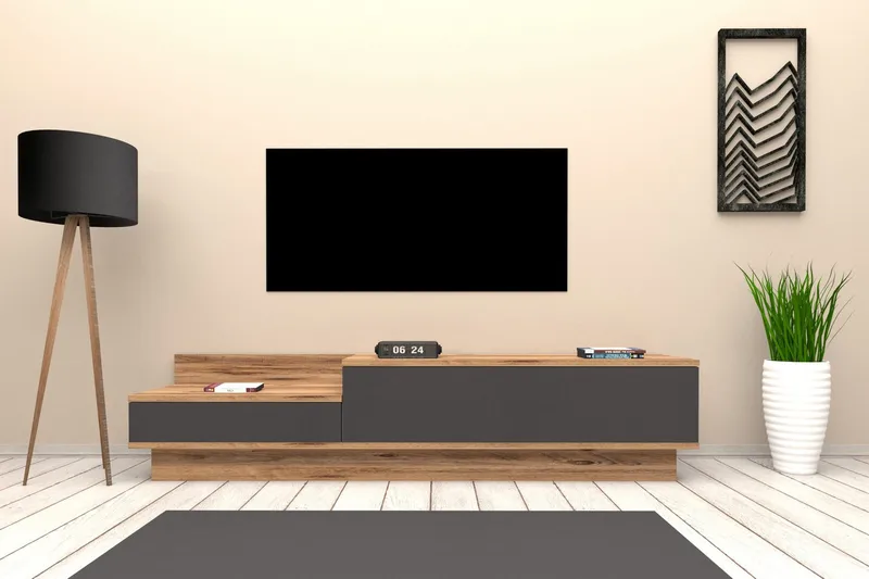 Tv-stativ 160 cm I / Antracit - Møbler - TV borde & mediemøbler - TV-borde