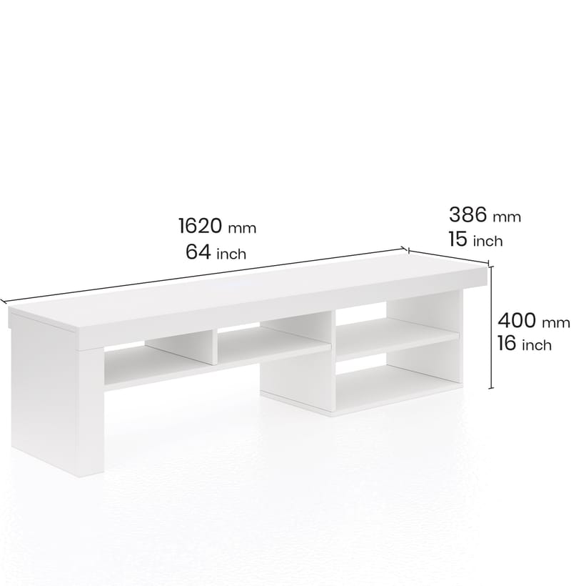 Tyngsjö TV-Bord 162 cm - Hvid - TV-borde