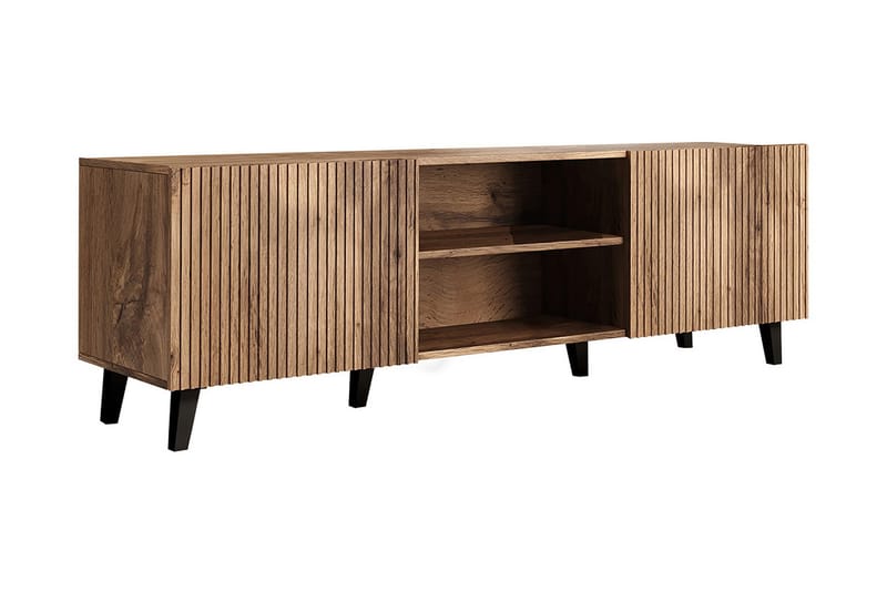 Växjö TV-bænk med Opbevaring + Hylde, Eg