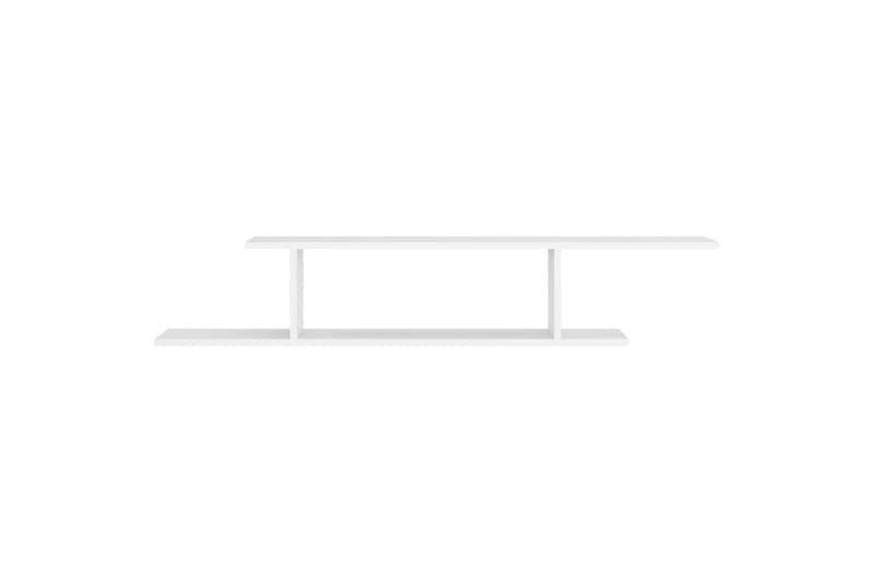 væghængt tv-hylde 125x18x23 cm spånplade hvid - Hvid - Møbler - TV borde & mediemøbler - TV-borde