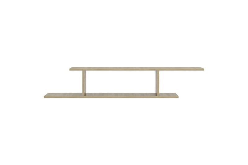 væghængt tv-hylde 125x18x23 cm spånplade sonoma-eg - Brun - Møbler - TV borde & mediemøbler - TV-borde