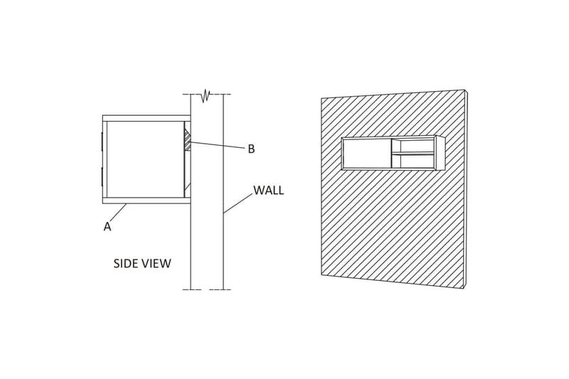 væghængt tv-skab 180x30x30 cm massivt teaktræ - Brun - TV-borde