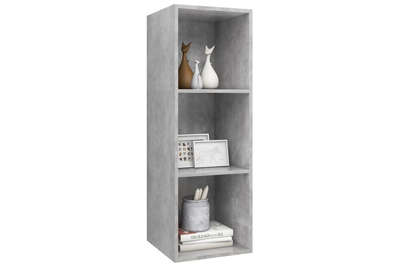 væghængt tv-skab 37x37x107cm spånplade betongrå - Grå - Møbler - TV borde & mediemøbler - TV-borde
