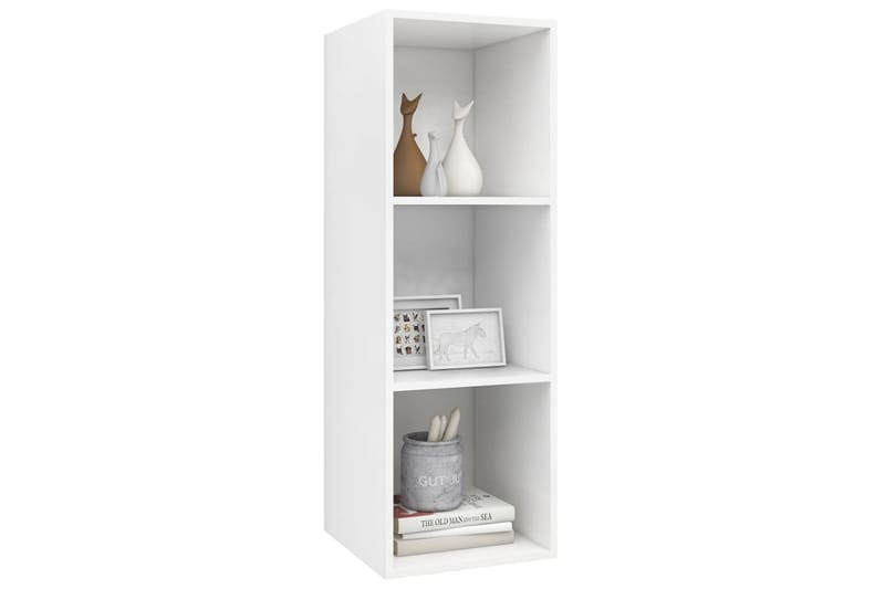 væghængt tv-skab 37x37x107cm spånplade hvid - Hvid - Møbler - TV borde & mediemøbler - TV-borde
