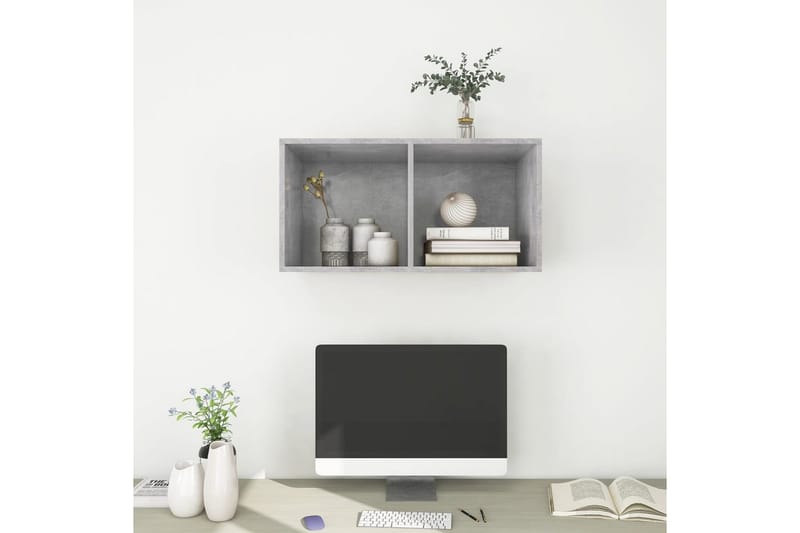 væghængt tv-skab 37x37x72cm spånplade betongrå - Grå - Møbler - TV borde & mediemøbler - TV-borde