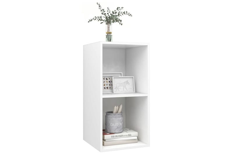 væghængt tv-skab 37x37x72cm spånplade hvid - Hvid - Møbler - TV borde & mediemøbler - TV-borde