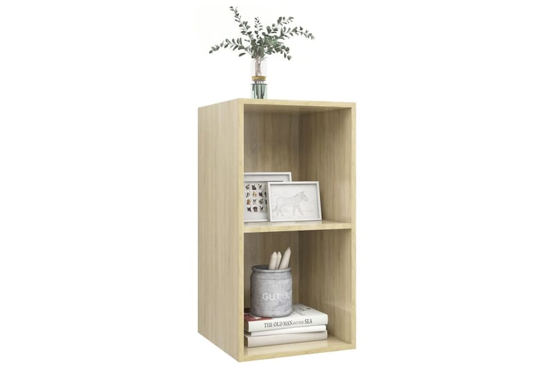 væghængt tv-skab 37x37x72cm spånplade sonoma-eg - Brun - Møbler - TV borde & mediemøbler - TV-borde