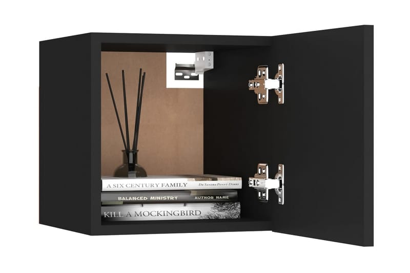 væghængte tv-skabe 2 stk. 30,5x30x30 cm sort - Sort - M�øbler - TV borde & mediemøbler - TV-borde