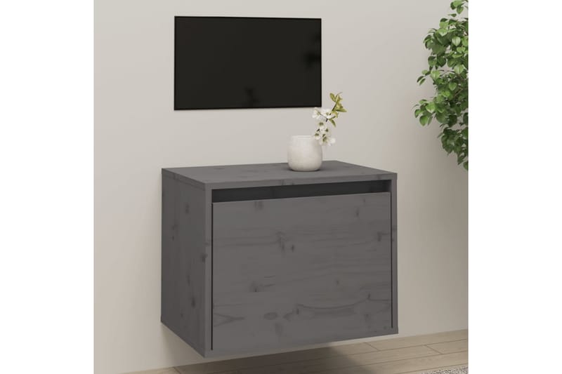 vægskab. 45x30x35 cm massivt fyrretræ grå - Grå - TV-borde