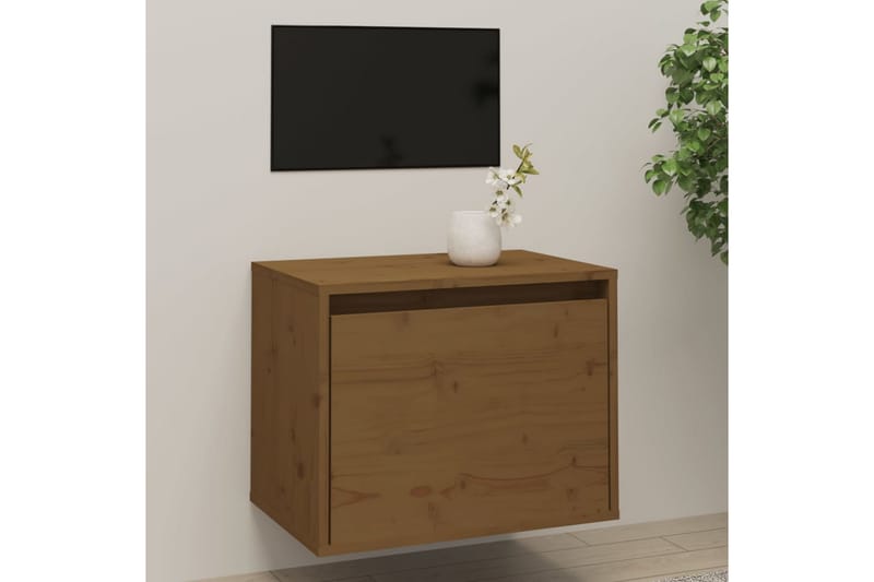 vægskab. 45x30x35 cm massivt fyrretræ  honningbrun - Brun - Møbler - TV borde & mediemøbler - TV-borde