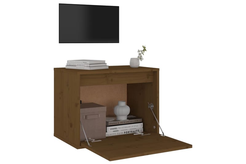 vægskab. 45x30x35 cm massivt fyrretræ  honningbrun - Brun - Møbler - TV borde & mediemøbler - TV-borde