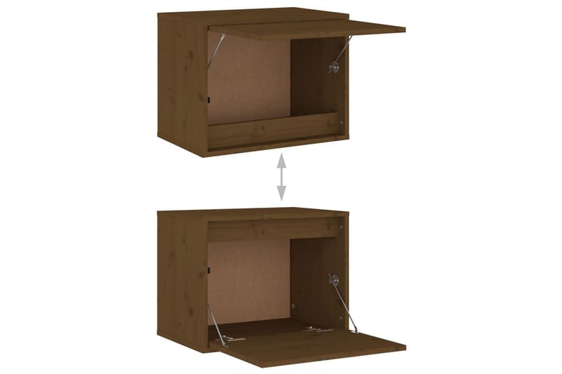 vægskab. 45x30x35 cm massivt fyrretræ  honningbrun - Brun - Møbler - TV borde & mediemøbler - TV-borde
