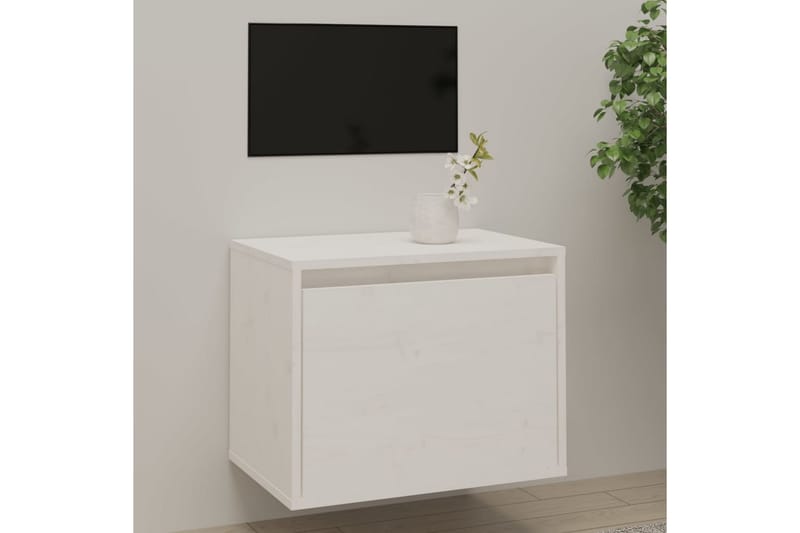 vægskab. 45x30x35 cm massivt fyrretræ hvid - Hvid - Møbler - TV borde & mediemøbler - TV-borde