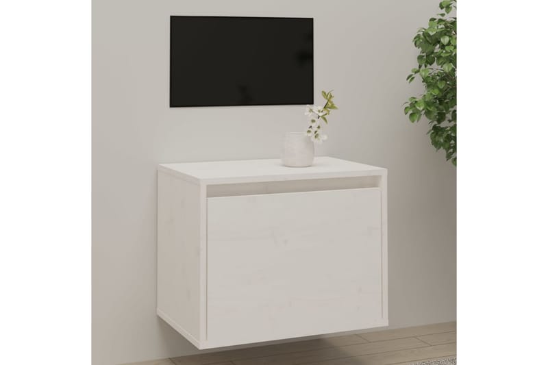 vægskab. 45x30x35 cm massivt fyrretræ hvid - Hvid - TV-borde