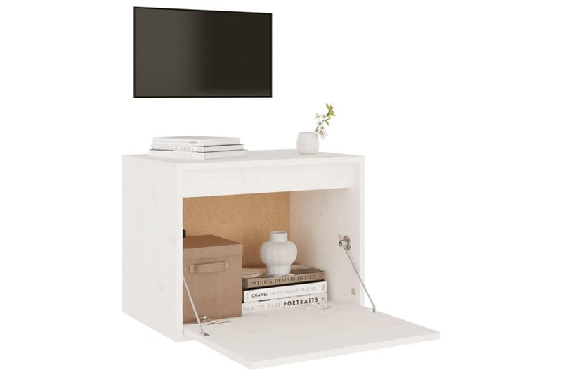 vægskab. 45x30x35 cm massivt fyrretræ hvid - Hvid - Møbler - TV borde & mediemøbler - TV-borde