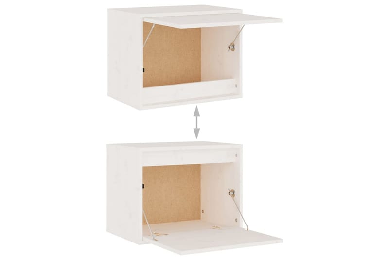 vægskab. 45x30x35 cm massivt fyrretræ hvid - Hvid - Møbler - TV borde & mediemøbler - TV-borde