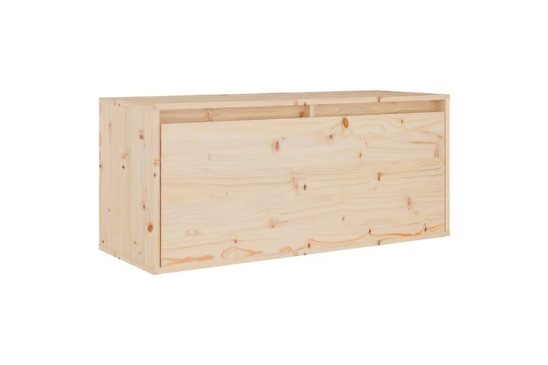 vægskab 80x30x35 cm massivt fyrretræ - Brun - TV-borde