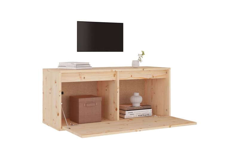 vægskab 80x30x35 cm massivt fyrretræ - Brun - Møbler - TV borde & mediemøbler - TV-borde