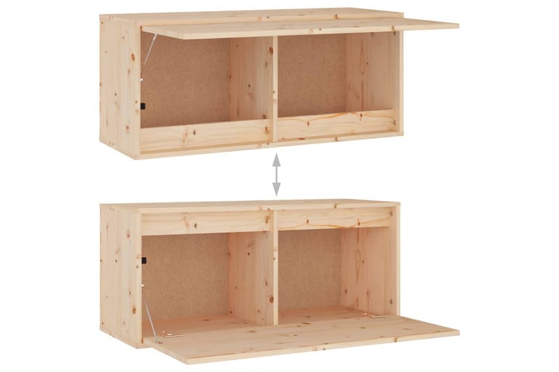 vægskab 80x30x35 cm massivt fyrretræ - Brun - Møbler - TV borde & mediemøbler - TV-borde
