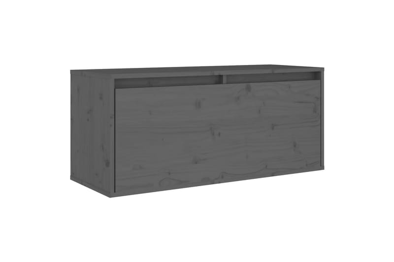 vægskab 80x30x35 cm massivt fyrretræ grå - Grå - TV-borde