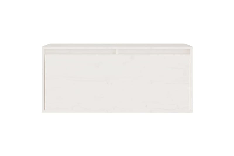 vægskab 80x30x35 cm massivt fyrretræ hvid - Hvid - Møbler - TV borde & mediemøbler - TV-borde