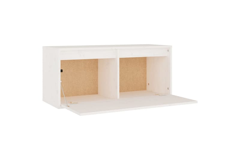 vægskab 80x30x35 cm massivt fyrretræ hvid - Hvid - Møbler - TV borde & mediemøbler - TV-borde