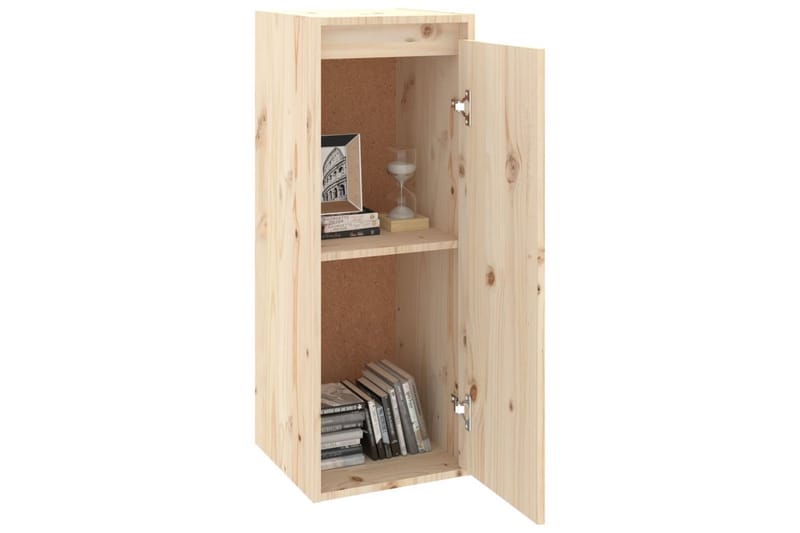 vægskabe 2 stk. 30x30x80 cm massivt fyrretræ - Brun - Møbler - TV borde & mediemøbler - TV-borde