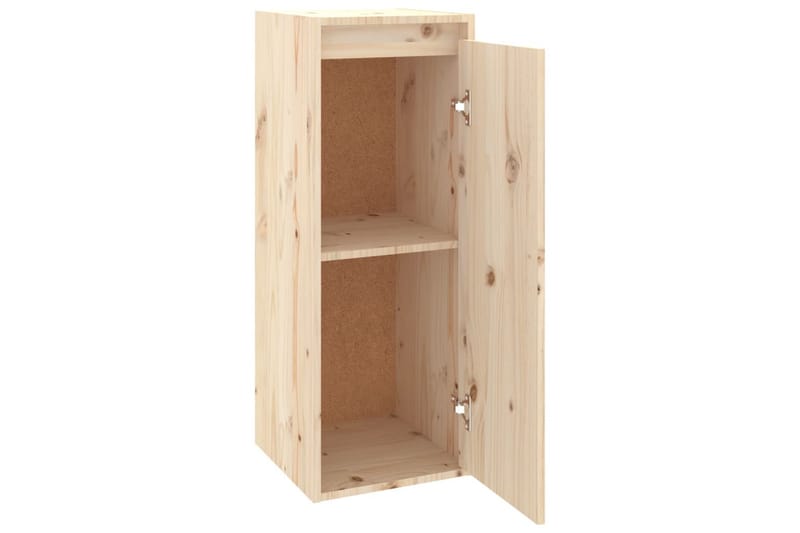 vægskabe 2 stk. 30x30x80 cm massivt fyrretræ - Brun - Møbler - TV borde & mediemøbler - TV-borde