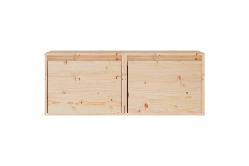 vægskabe 2 stk. 45x30x35 cm massivt fyrretræ - Brun - Møbler - TV borde & mediemøbler - TV-borde