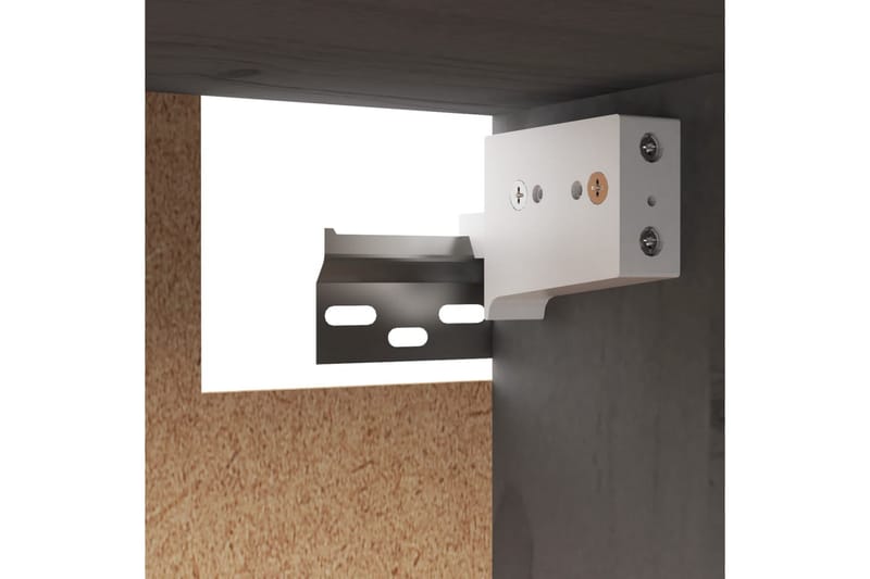 vægskabe 2 stk. 45x30x35 cm massivt fyrretræ grå - Grå - Møbler - TV borde & mediemøbler - TV-borde