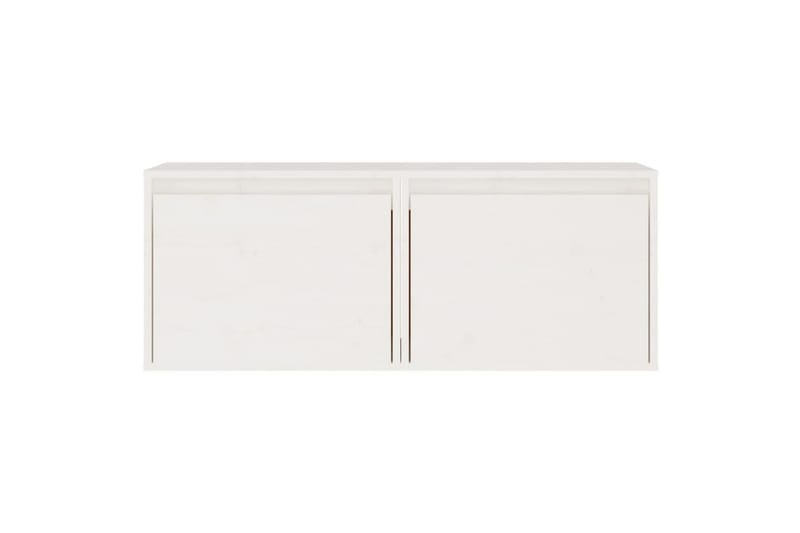 vægskabe 2 stk. 45x30x35 cm massivt fyrretræ hvid - Hvid - Møbler - TV borde & mediemøbler - TV-borde