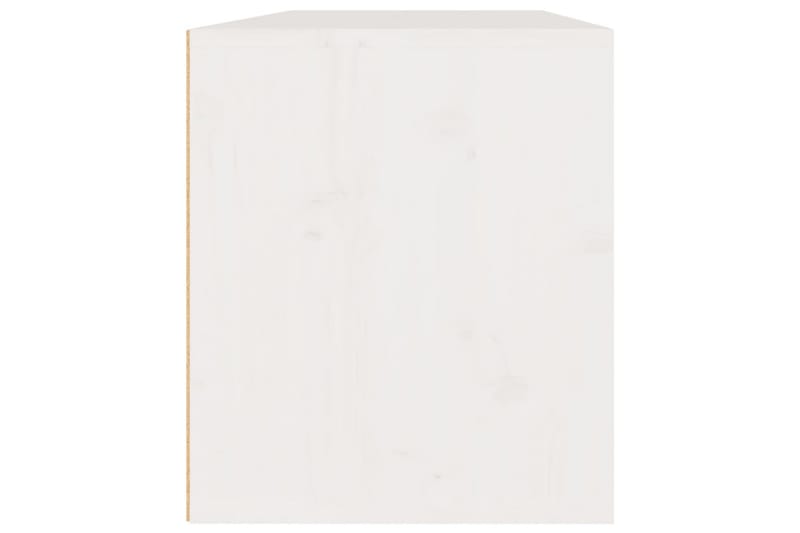 vægskabe 2 stk. 45x30x35 cm massivt fyrretræ hvid - Hvid - TV-borde