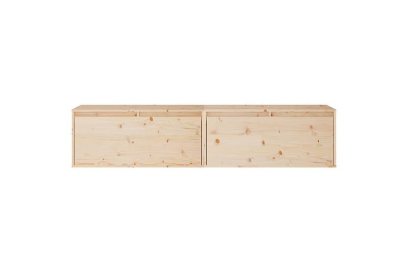 vægskabe 2 stk. 80x30x35 cm massivt fyrretræ - Brun - Møbler - TV borde & mediemøbler - TV-borde