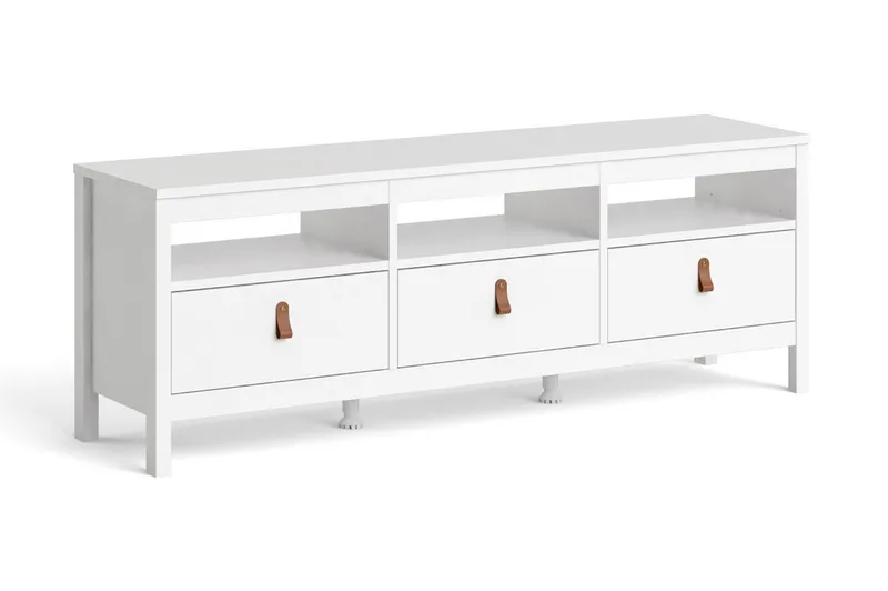 Vallvidera TV-bord 151 cm, Hvid/Natur