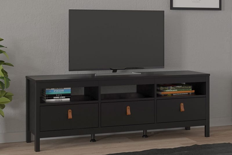 Vallvidera TV-bord 151 cm - Sort/Natur - Møbler - TV borde & mediemøbler - TV-borde