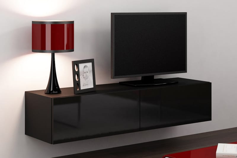 Vasil TV-bord 140 cm - Sort - Møbler - TV borde & mediemøbler - TV-borde